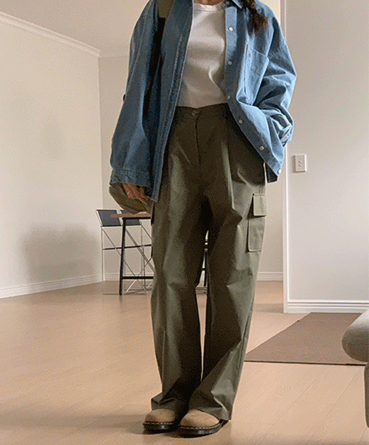 💚뒷밴딩/카고💚 Duch cotton pants (2color)