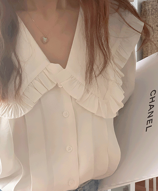 🎀재진행/주문폭주🎀 caine frill blouse (3color)
