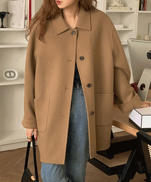 🔥브라운 당일발송/울90%/handmade🔥 roovi handmade coat (3color)