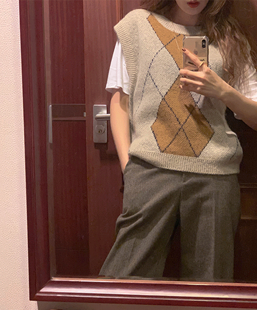 🤍wool+alpaca🤍 nell knit vest (3color)