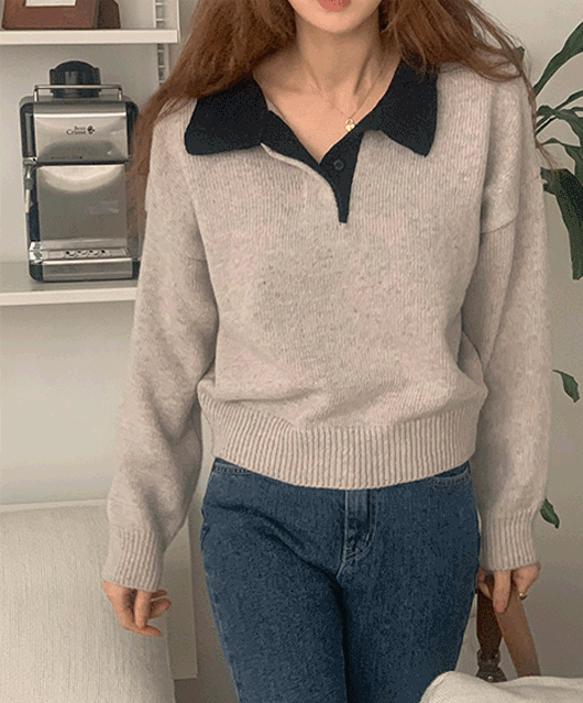 🧸wool🧸 step collar knit (3color)