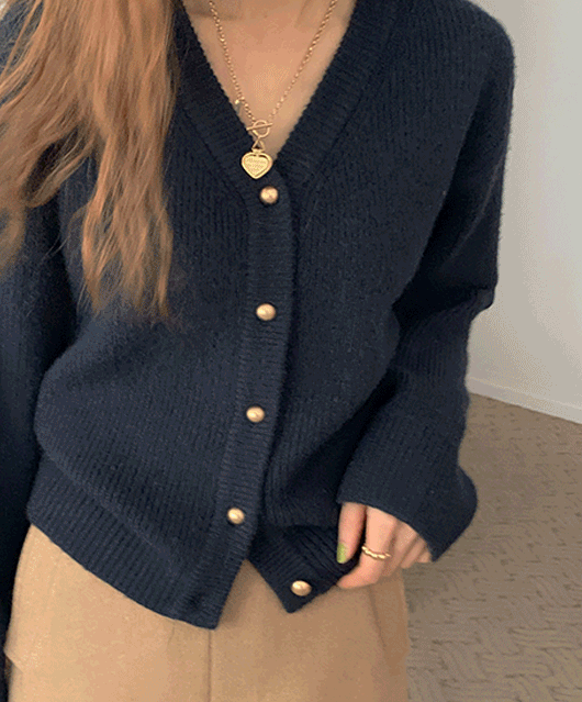 feel knit cardigan (4color)