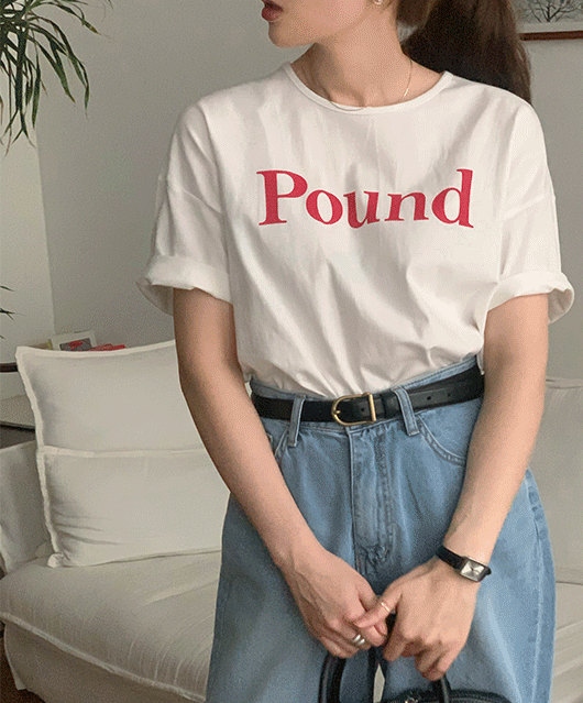 Pound lettering tee (2color)
