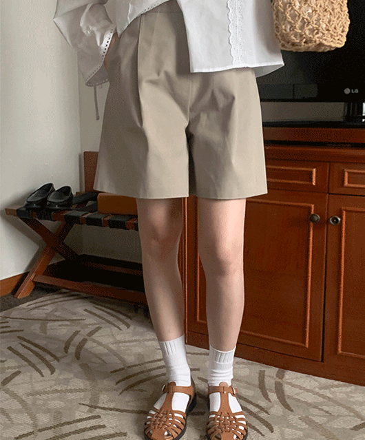 Ceno cotton half pants (2color)