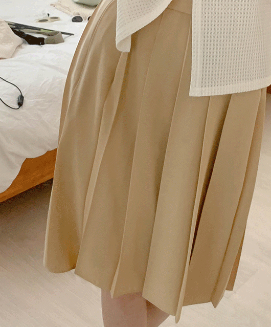Whiz pleats skirt (2color)