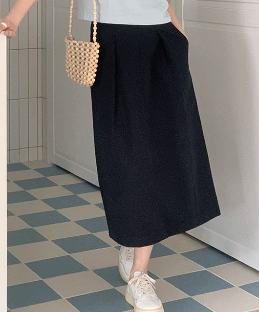 Wend cotton long skirt (2color)