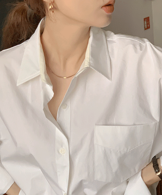 🤍코튼100🤍 자메트 오버핏 셔츠 (3color)