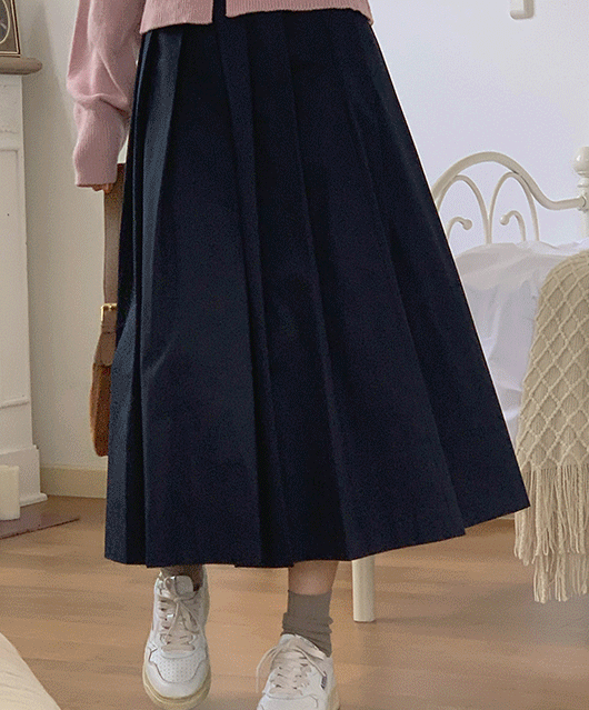 Castoma pleats long skirt (2color)