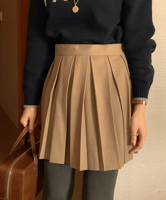 🍪울스커트/사이즈조절🍪 Lolro pleats wool skirt (2color)