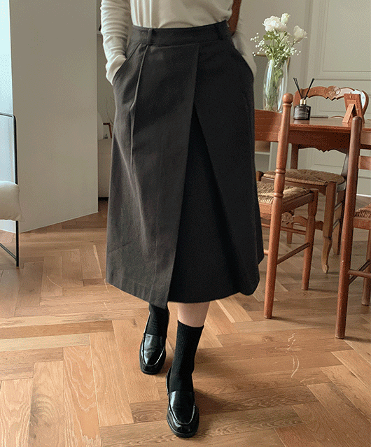 Apear cotton skirt (2color)