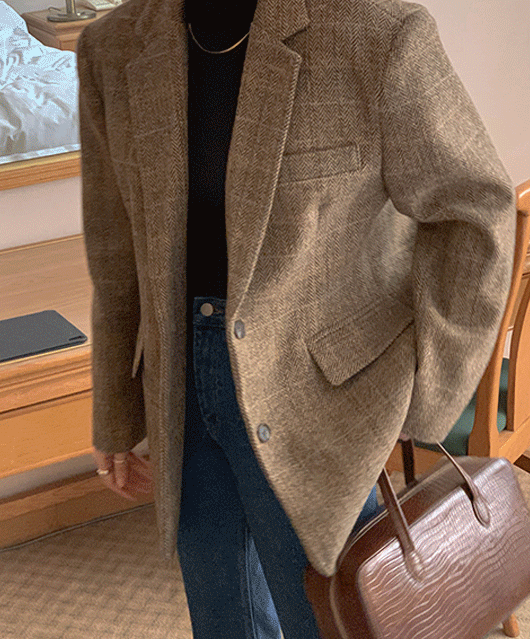 🎂헤링본/울🎂 Kodam wool jacket (2color)
