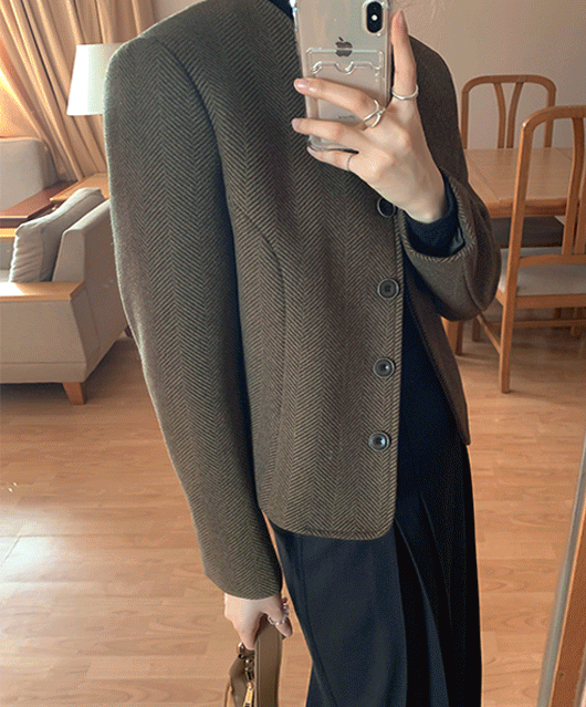 🔑울자켓🔑 Flinda herringbone wool jacket (2color)